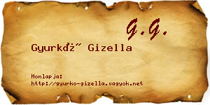 Gyurkó Gizella névjegykártya