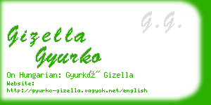 gizella gyurko business card