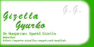 gizella gyurko business card